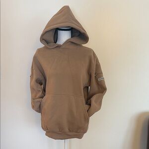Cozy Tan Comfrt Original Travel Hoodie Sweatshirt NWOT